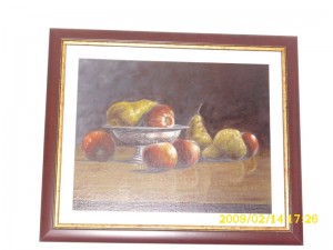 Jabuke, ulje na platnu, D. Mićić, 100 eura