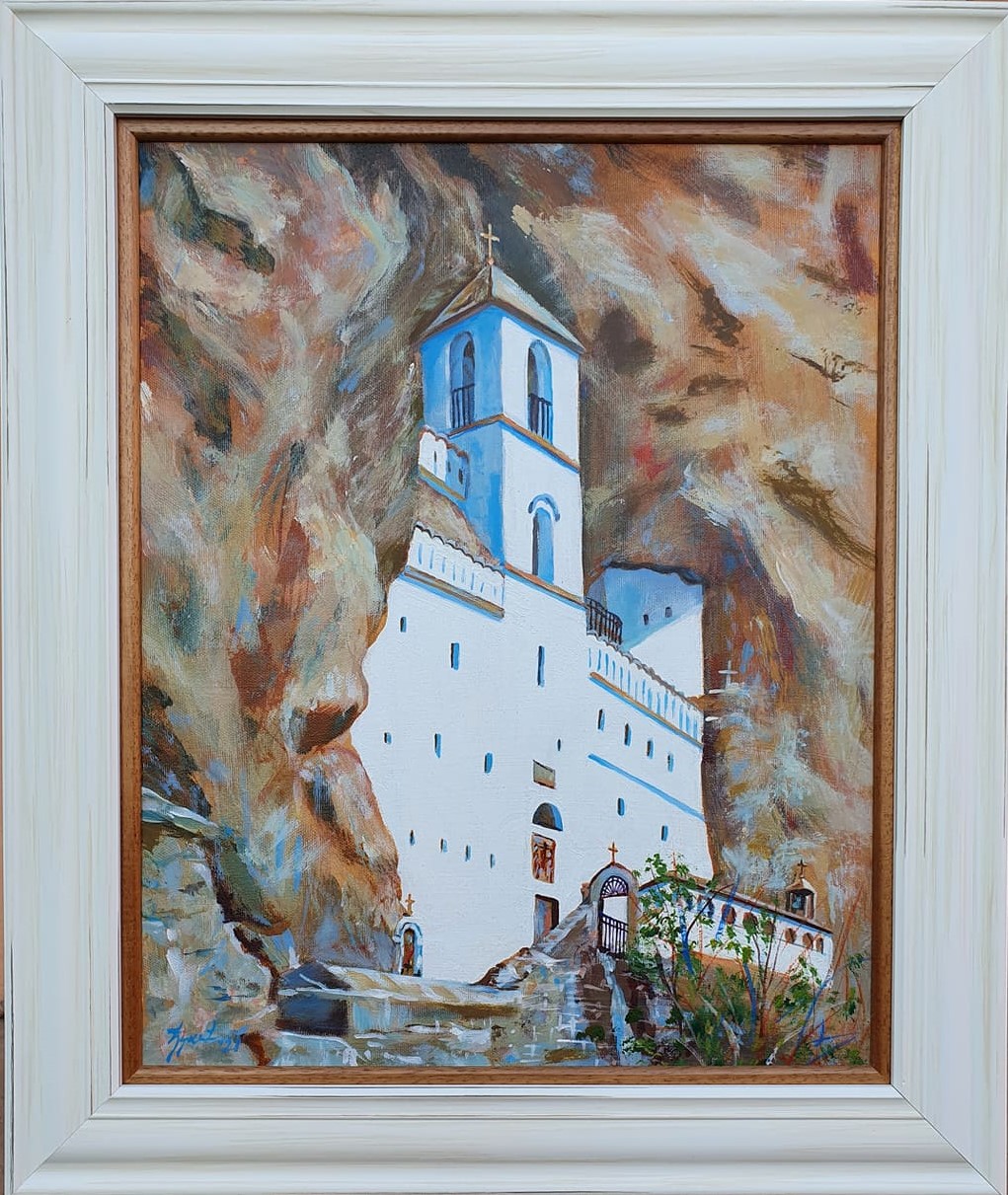 Ostrog, Marija Djukic, ulje na platnu, sa 64×54 cm, bez 50×40 cm, sertifikat, 150 eura