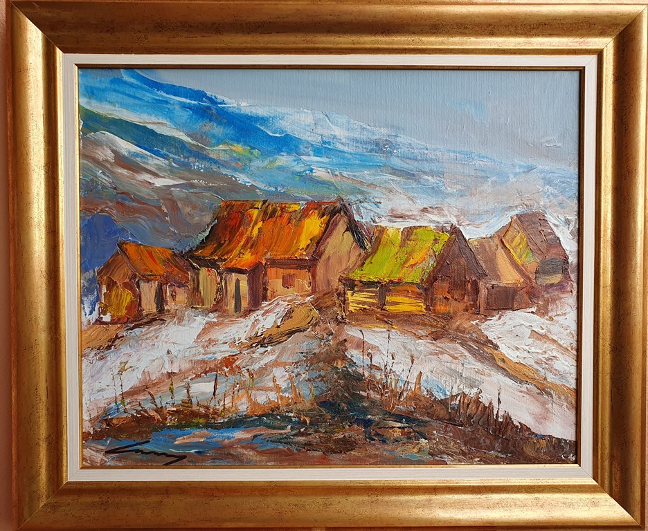 Brvnare 1, ulje na platnu, Ivan Vanja Milanovic, sa 51×61 cm, bez 40×50 cm, sertifikat, 120 evra