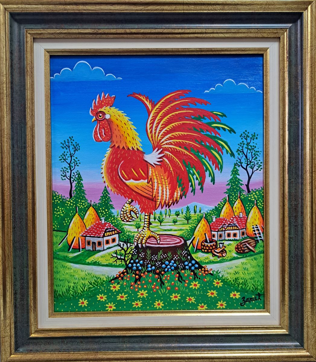 Budilnik, Zoran Zarić, ulje na platnu, sa 41×36 cm, bez 30×25 cm, uramljena, sertifikat, 135 eura