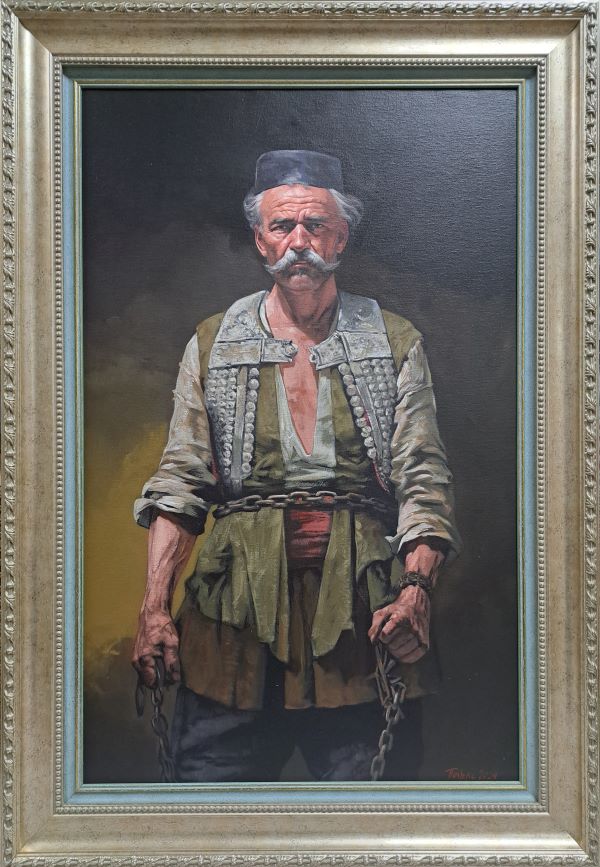 Starac Vujadin, Dragan Petrović Pavle, ulje na platnu, sa 95×66 cm, bez 80×50 cm, sertifikat, 1600 eura