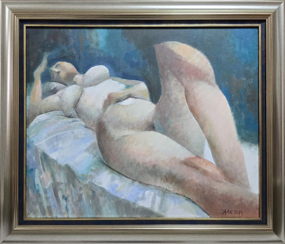 Sanjarenje 1, Ljubodrag Janković Jale, kombinovana tehnika akril na platnu, sertifikat, sa 78×90 cm, bez 60×73 cm, 2013., 295000 dinara