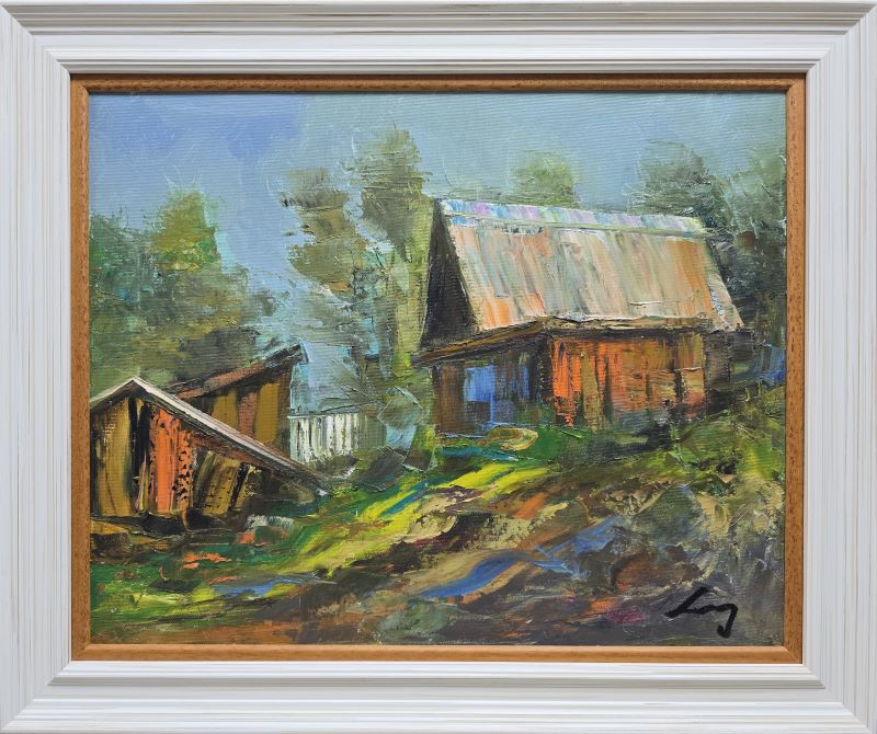 Brvnara, ulje na platnu, Ivan Vanja Milanović, sa 51×61 cm, bez 40×50 cm, sertifikat, 17700 dinara