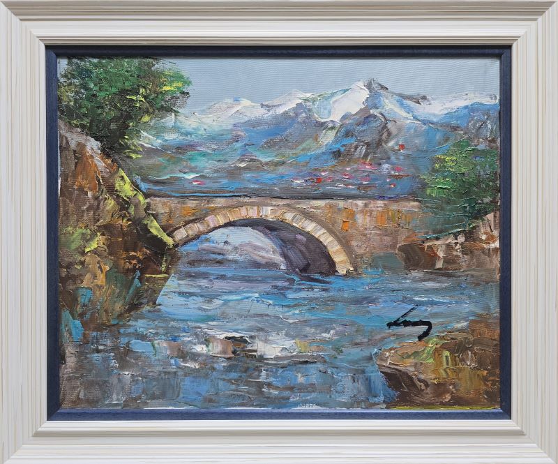 Most, ulje na platnu, Ivan Vanja Milanović, sa 51×61 cm, bez 40×50 cm, sertifikat, 17700 dinara