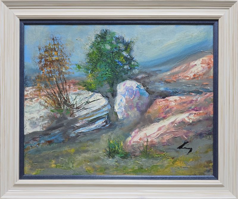 Stene, ulje na platnu, Ivan Vanja Milanović, sa 51×61 cm, bez 40×50 cm, sertifikat, 17700 dinara