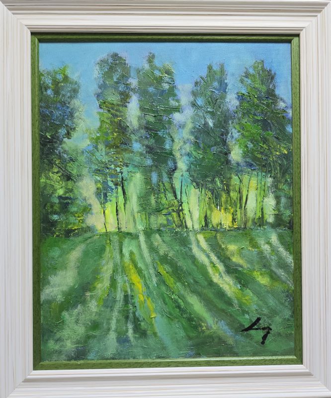 Šuma, ulje na platnu, Ivan Vanja Milanović, sa 51×61 cm, bez 40×50 cm, sertifikat, 17700 dinara