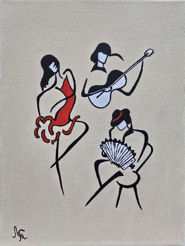 Trio 1, akril na platnu, Tijana L., 24×18 cm, sertifikat, 4130 dinara