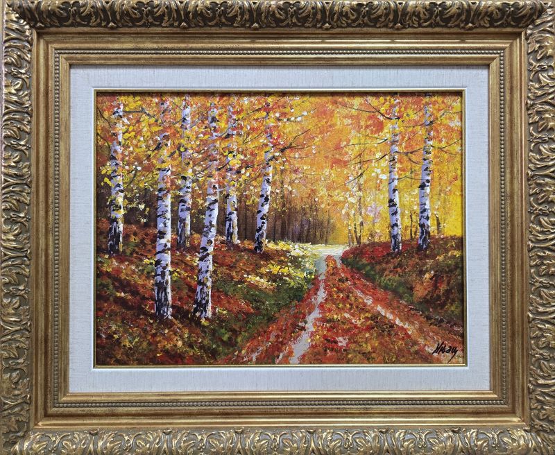 Breze 1, Aleksandar Injac, ulje na platnu, luks uramljena, sa 47×57 cm, bez 30×40 cm, sertifikat, 16499 dinara