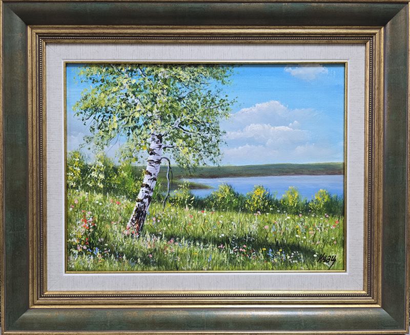 Breze 4, Aleksandar Injac, ulje na platnu, luks uramljena, sa 46×56 cm, bez 30×40 cm, sertifikat, 16499 dinara