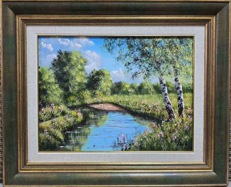 Breze 6, Aleksandar Injac, ulje na platnu, luks uramljena, sa 46×56 cm, bez 30×40 cm, sertifikat, 16499 dinara