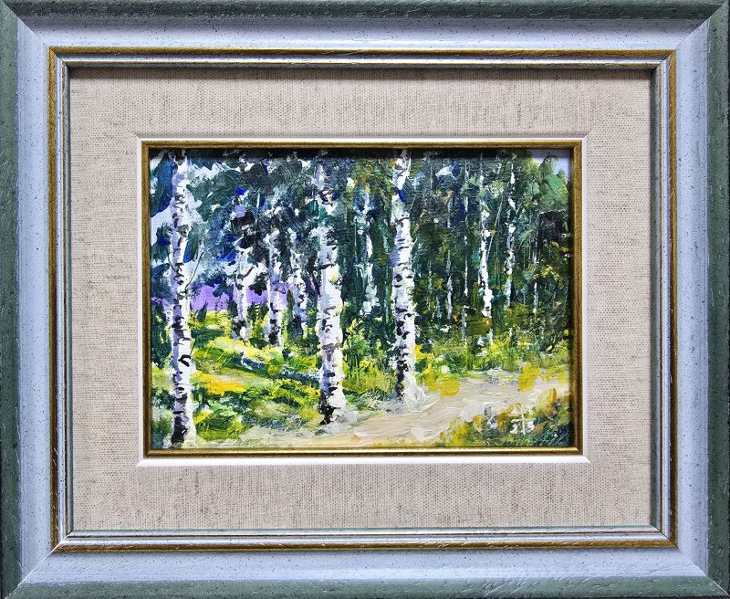 Breze 1, Dragan Tasić, akril na lesonitu, sa 23×28 cm, bez 13×17 cm, sertifikat, 6490 dinara