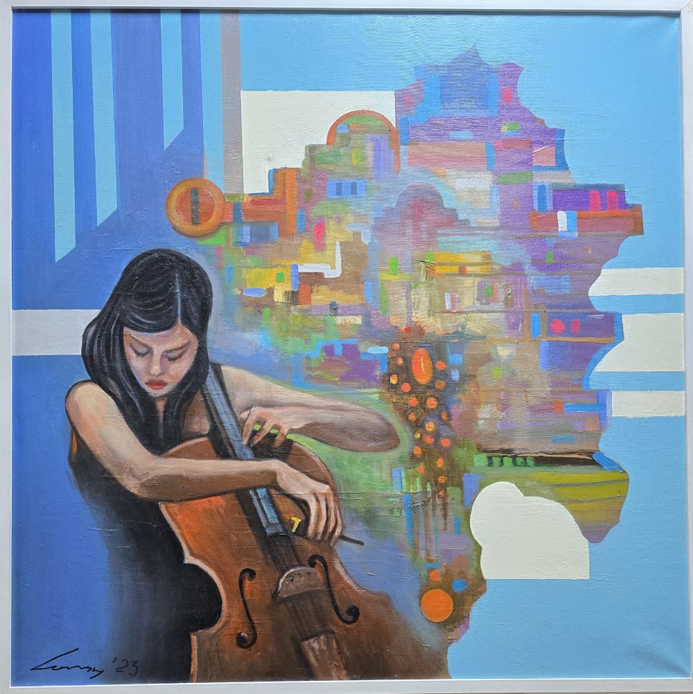 Čelistkinja, Ivan Vanja Milanović, ulje na platnu, 100×100 cm, sertifikat, 38940 dinara – Novogodišnja rasprodaja -45 % cena slike snižena – zbog velikih dimenzija sliku dovozimo na Vašu adresu samo lično preuzimanje ne šaljemo!