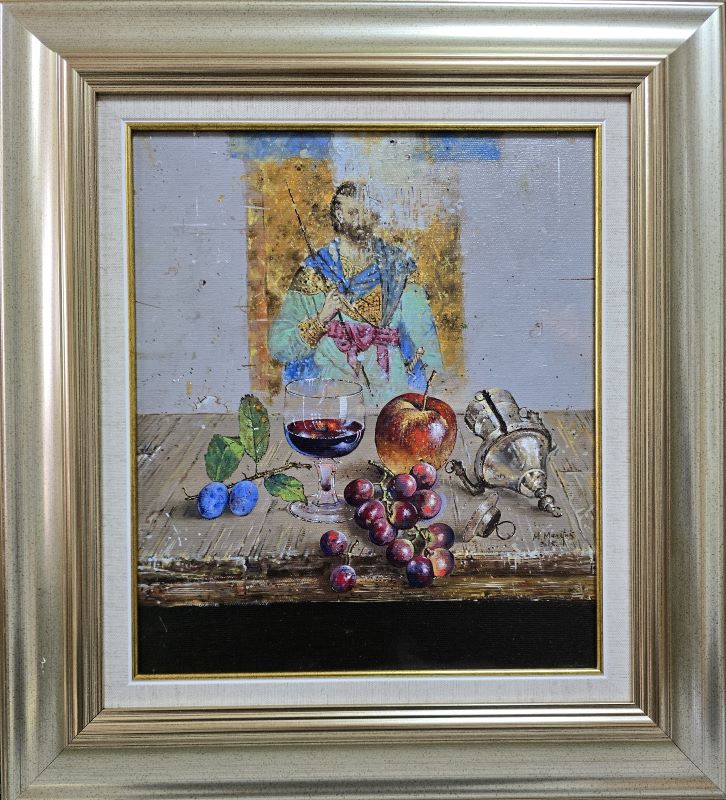 Sveci Hilandara, Milan Miletić, sa 53×48 cm, bez 35×30 cm. ulje na platnu, sertifikat, 2025., 94400 dinara