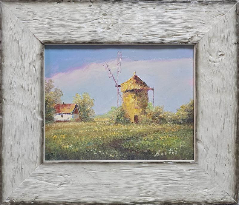 Vetrenjača, Darko Bartoš, ulje na platnu, sa 37×43 cm, bez 22×28 cm, sertifikat, 10620 dinara