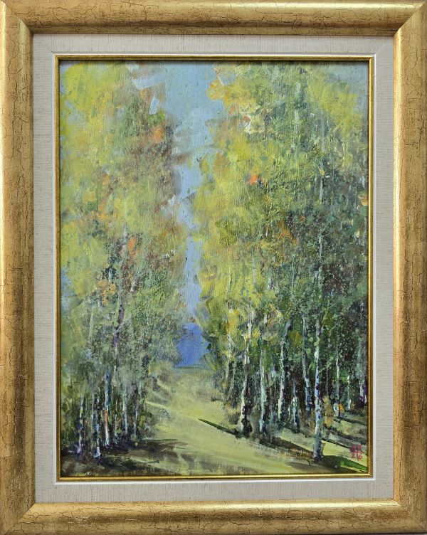 Breze 7, Dragan Tasić, akril na platnu kaširano na kartonu, sa 50×40 cm, bez 40×30 cm, sertifikat, 11210 dinara