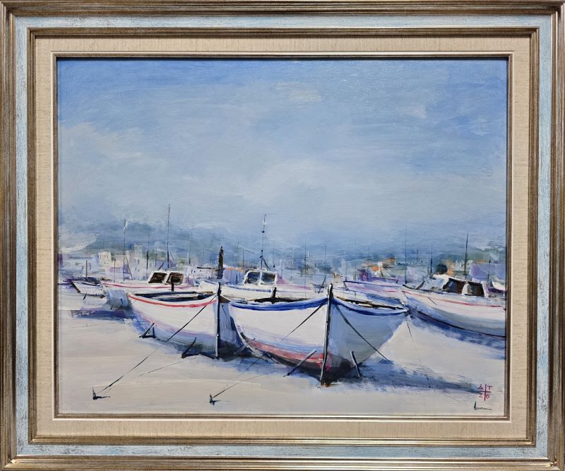 More 14, Dragan Tasić, akril na platnu kaširano na kartonu, sa 51×61 cm, bez 40×50 cm, sertifikat, 14160 dinara